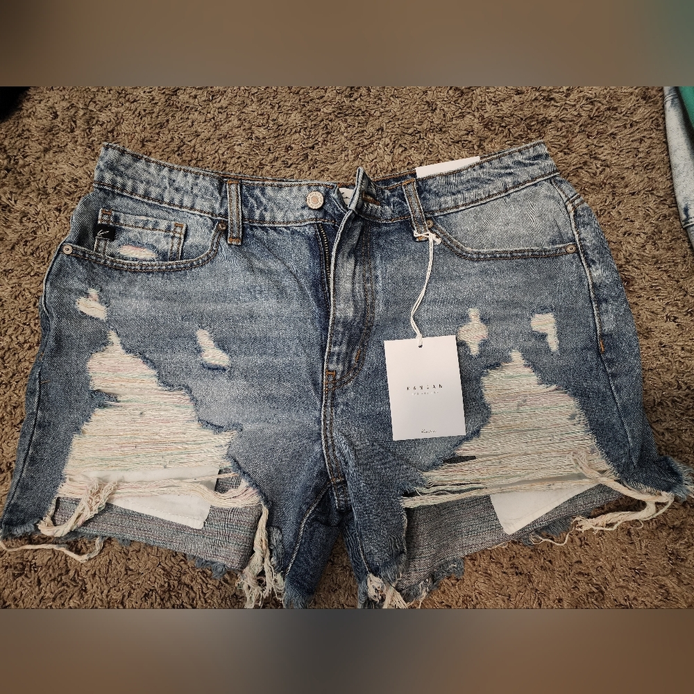 Kancan Distressed Jean Shorts NWT